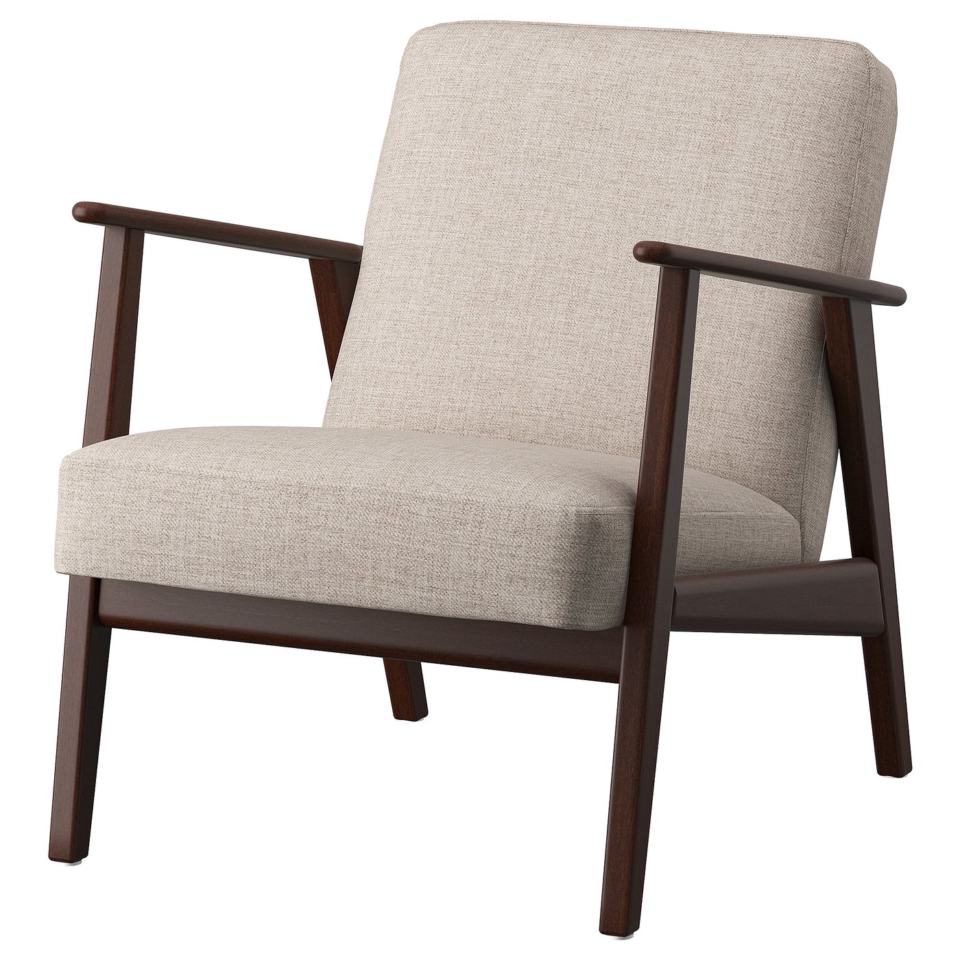 Mid-Century Modern Fabric Armchair
