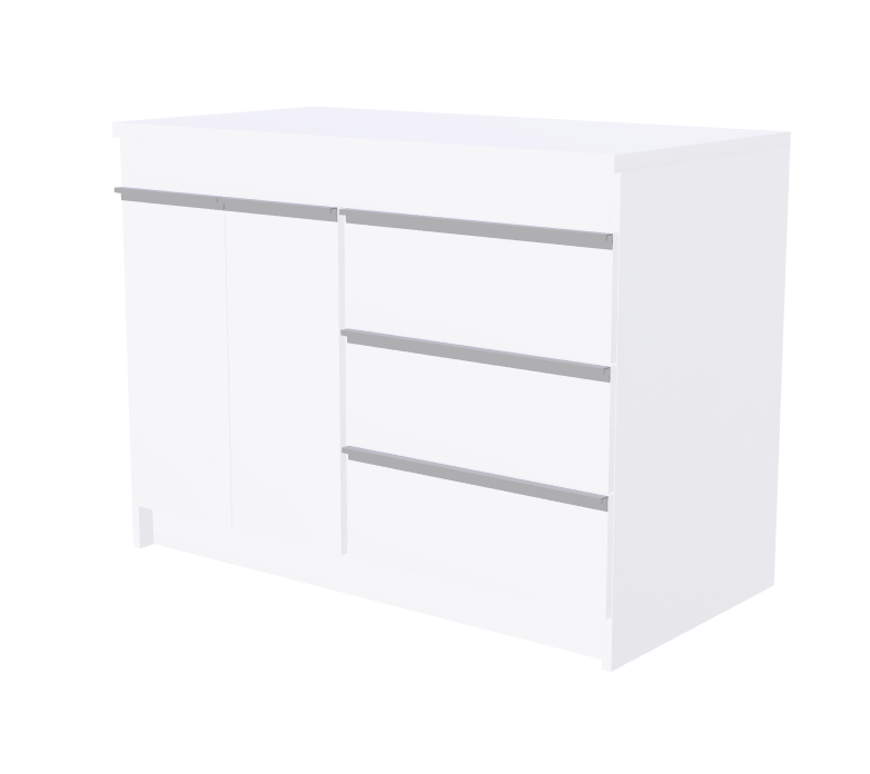 BAJO MESADA CON DOS PUERTAS Y CAJONES 1.2